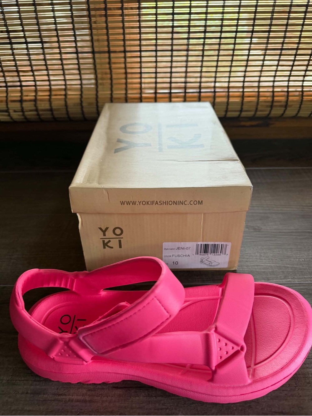Yoki Fuchsia Adjustable Strap New Sandals - Multiple Sizes Ships Today